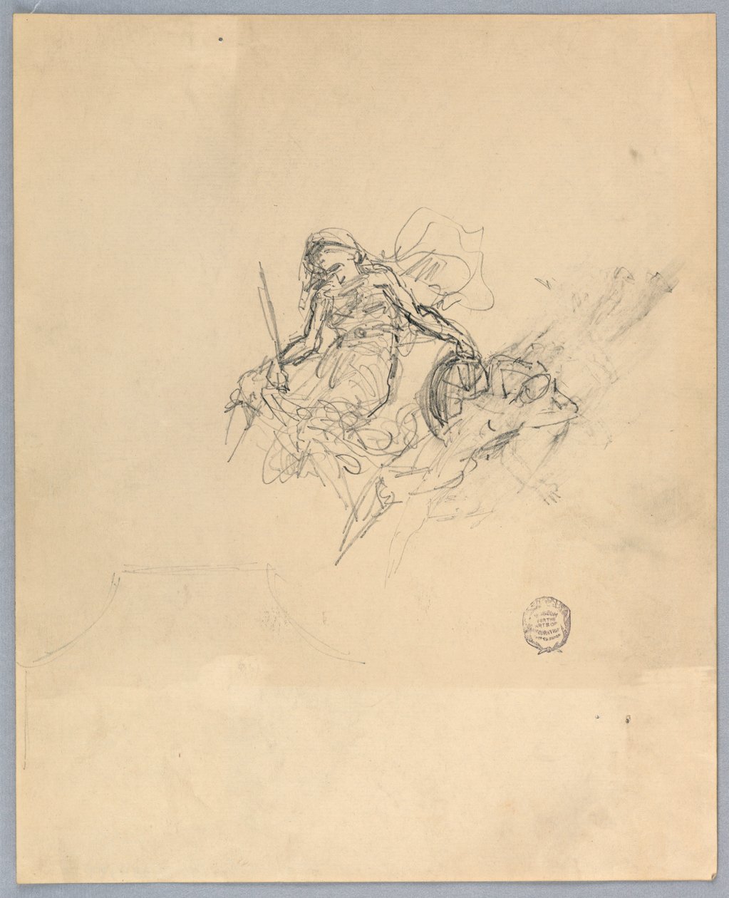 Szkic Fortuny autorstwa Francis Augustus Lathrop