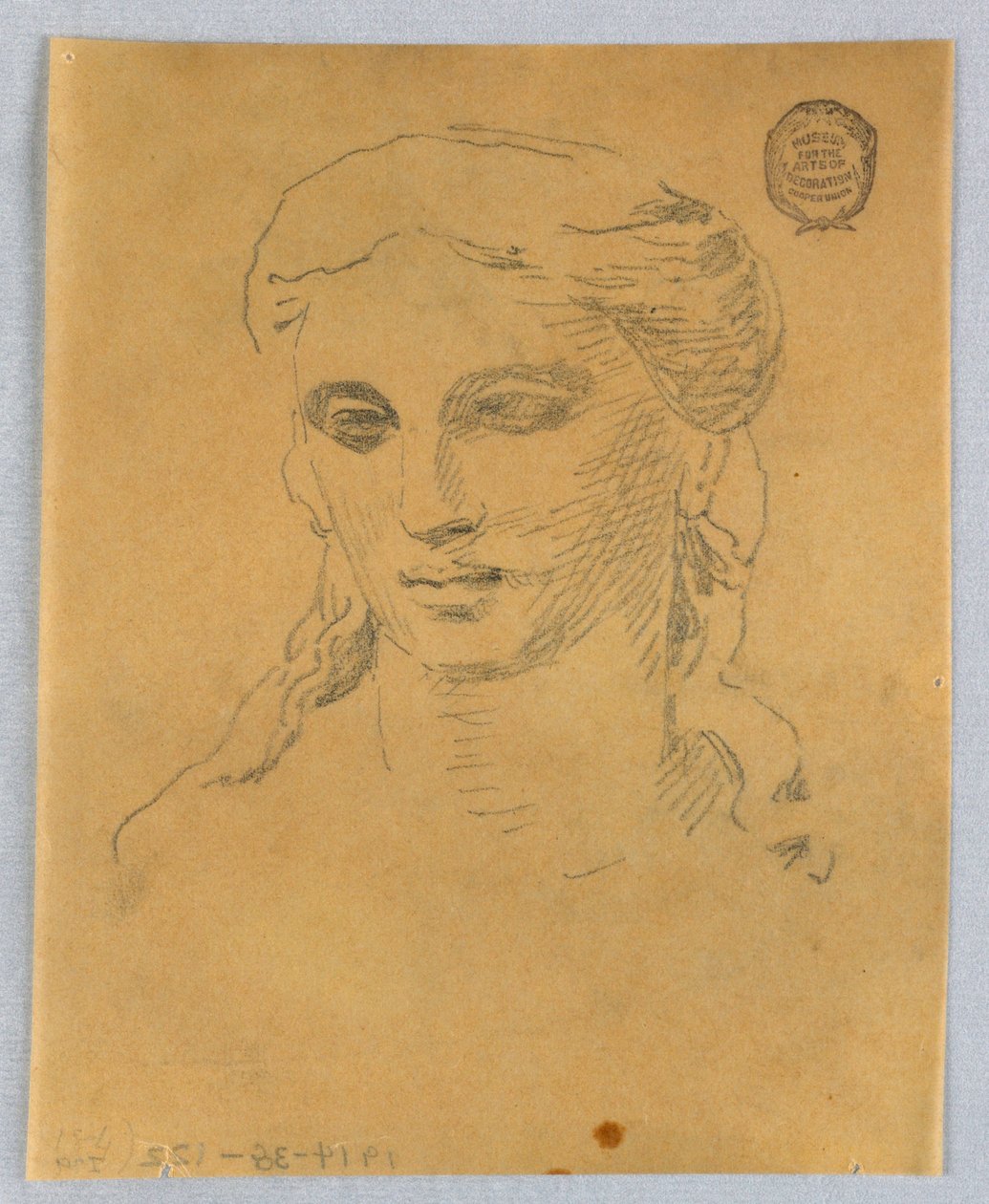 Szkic głowy kobiety autorstwa Francis Augustus Lathrop