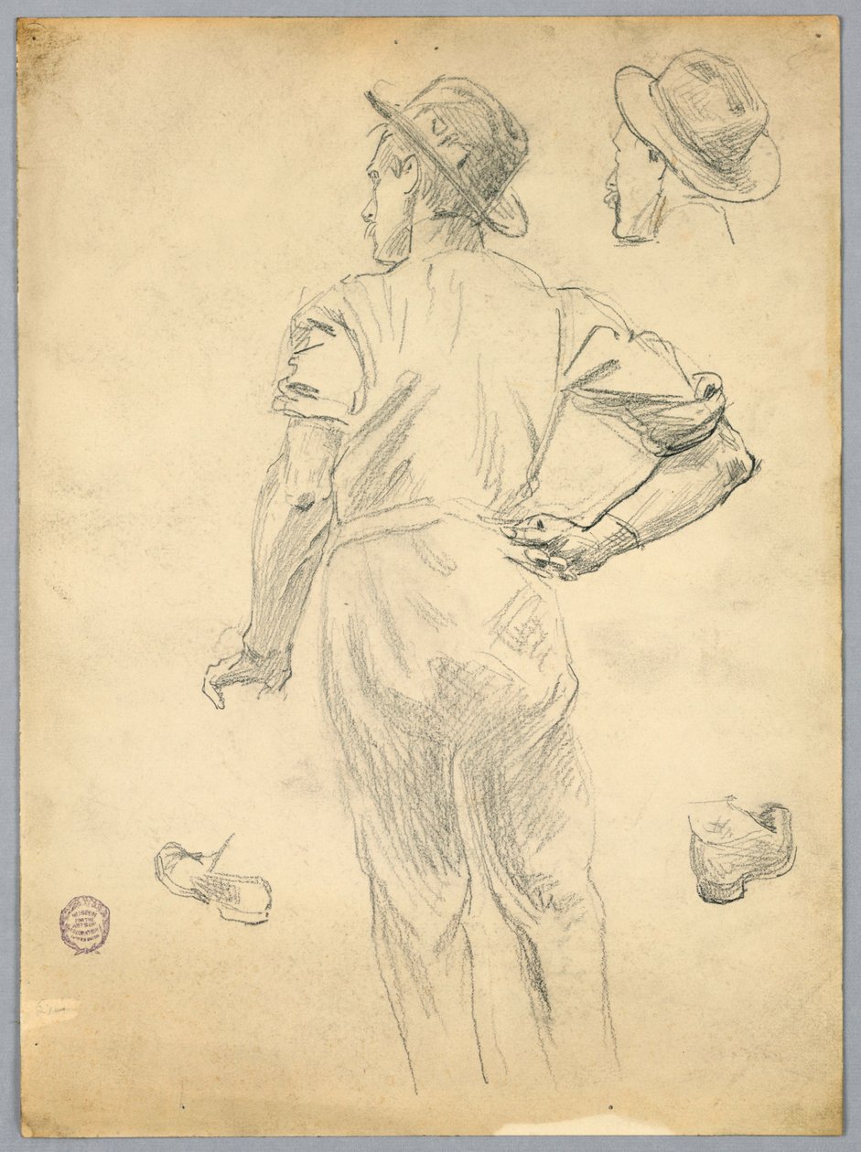 Szkic mężczyzny autorstwa Francis Augustus Lathrop