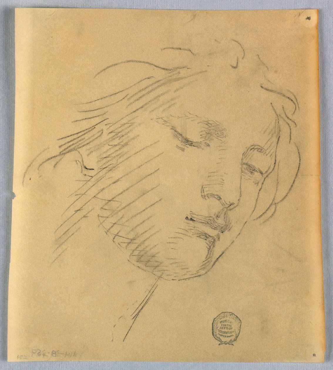 Szkic twarzy kobiety autorstwa Francis Augustus Lathrop