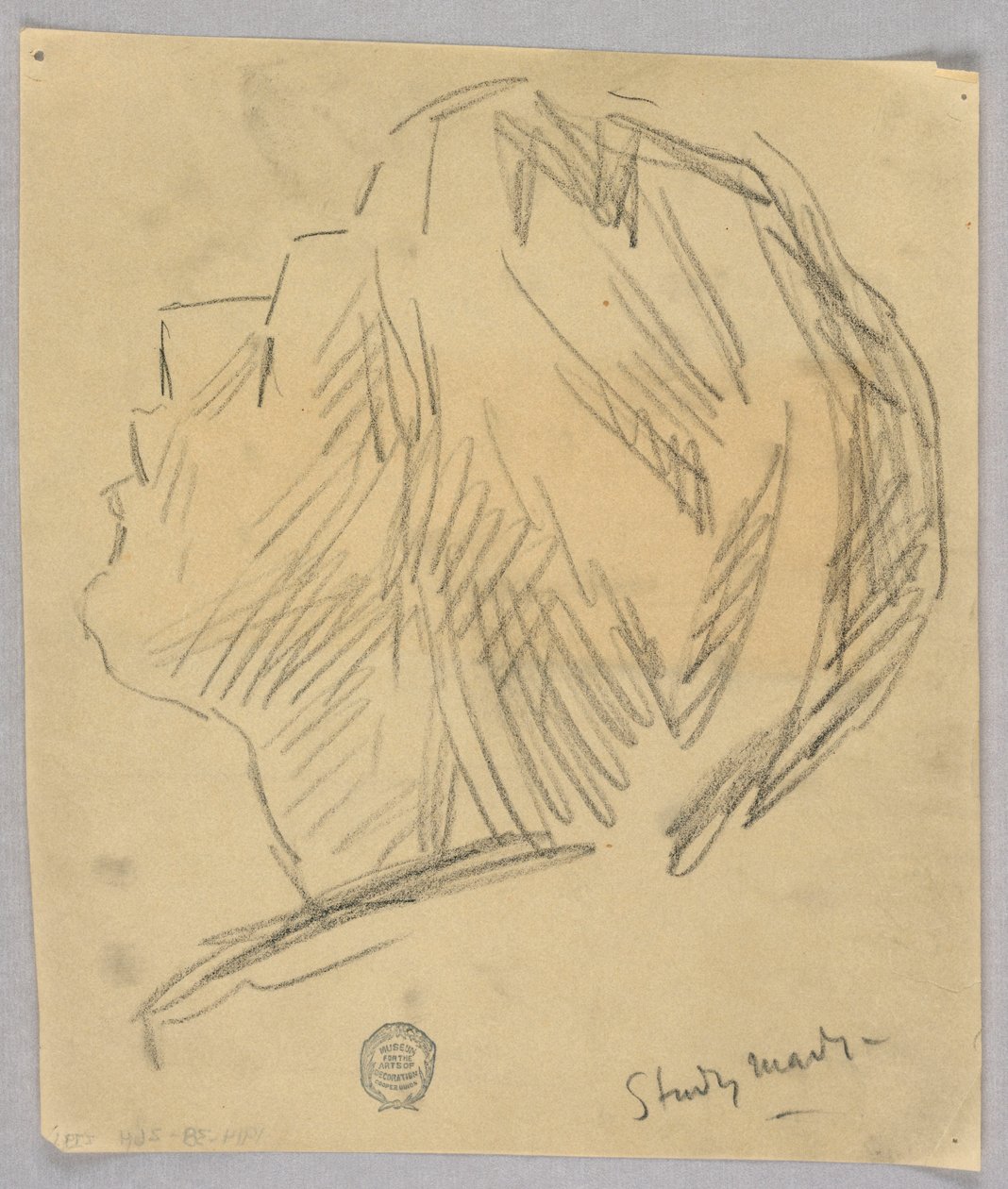 Szkic kobiecej głowy autorstwa Francis Augustus Lathrop
