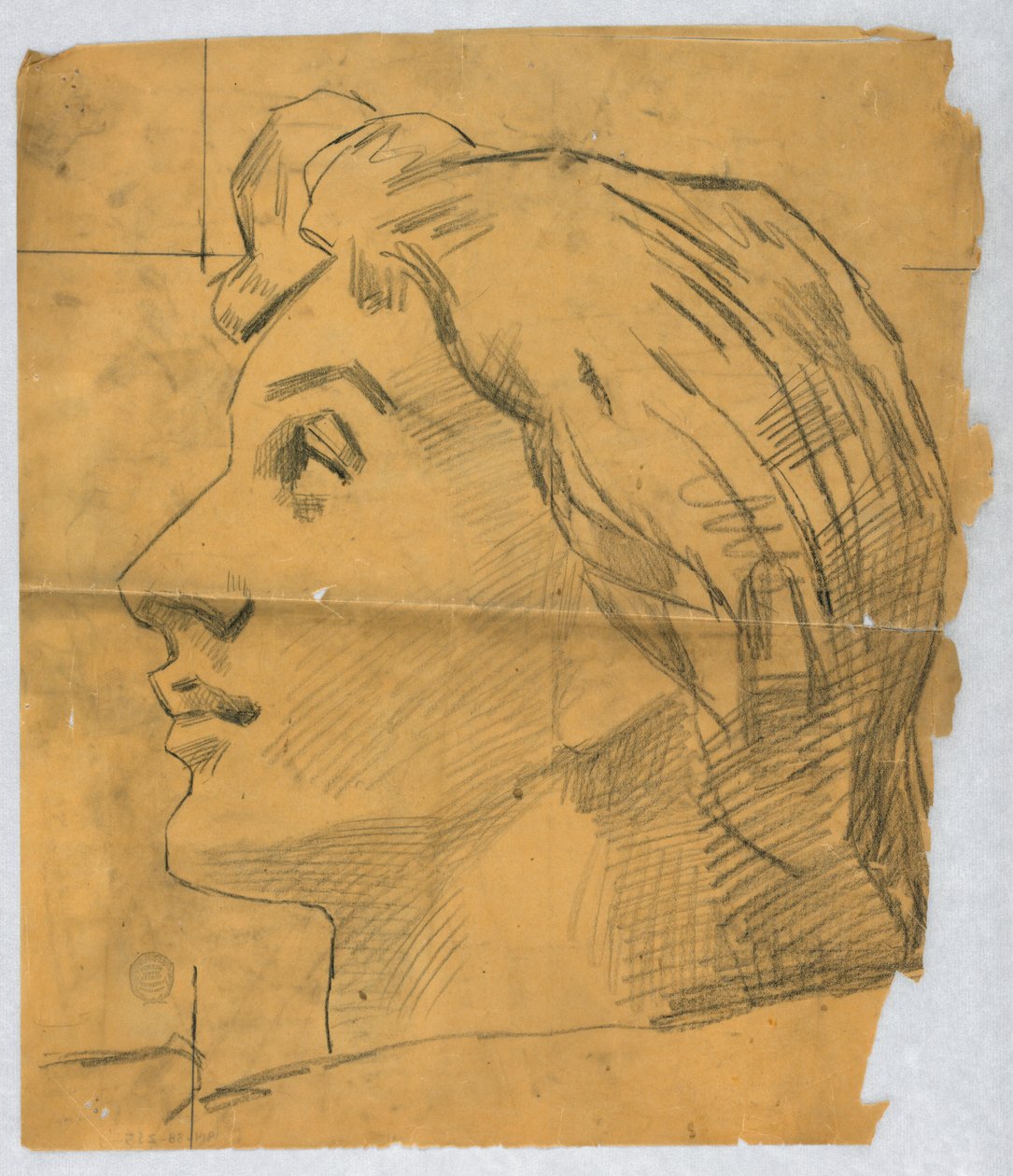 Szkic kobiecej głowy autorstwa Francis Augustus Lathrop