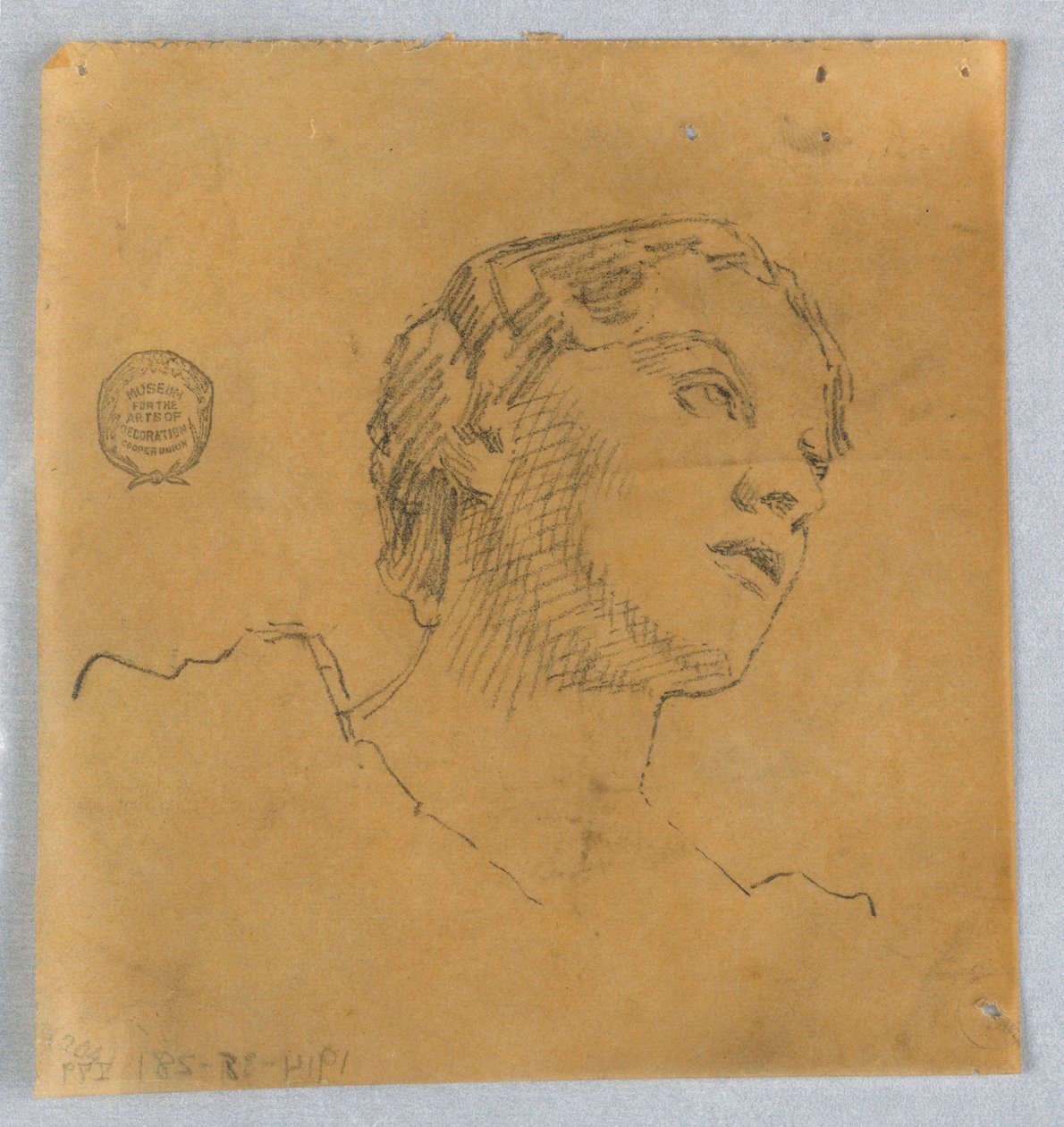 Szkic kobiecej głowy autorstwa Francis Augustus Lathrop