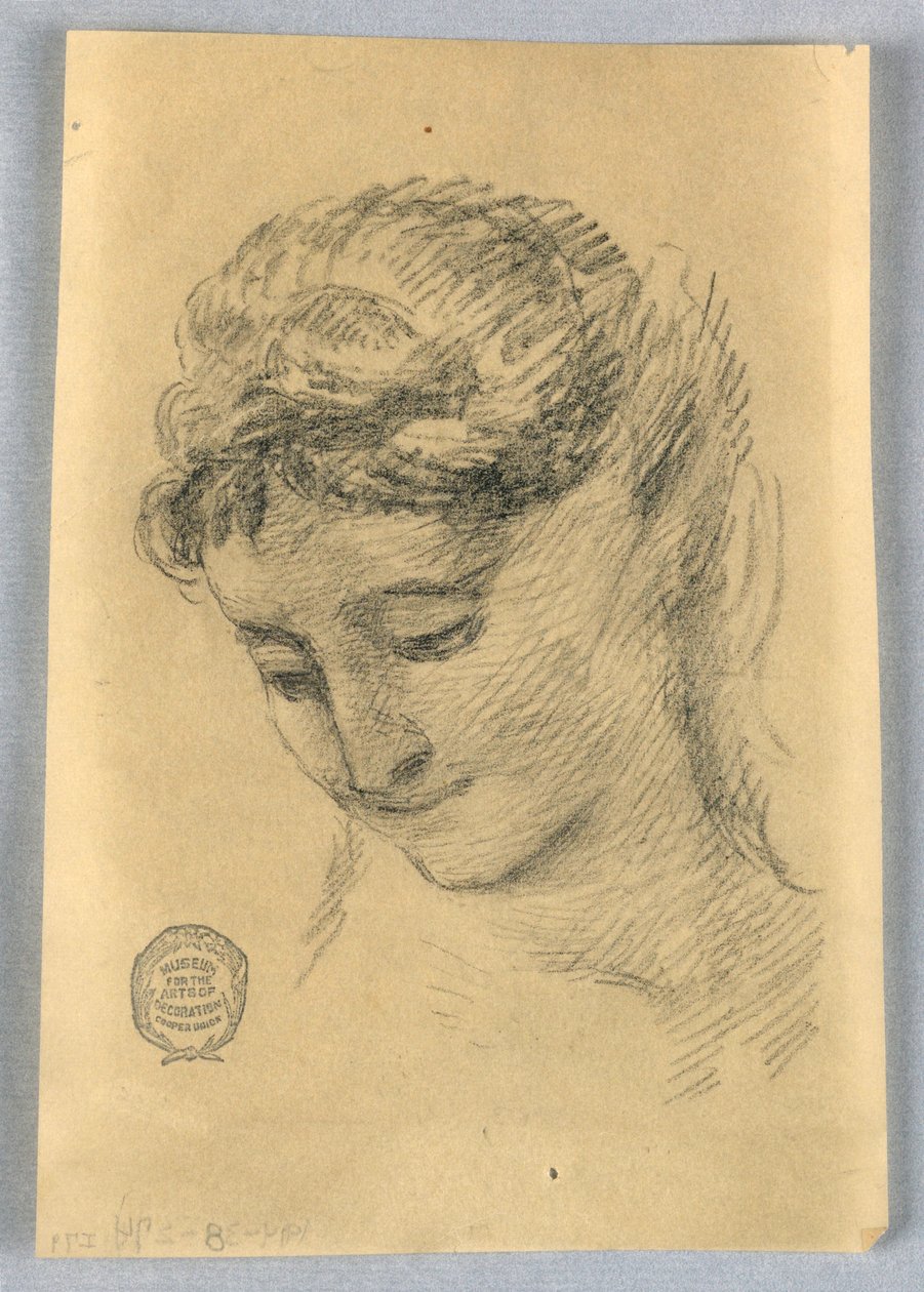 Szkic kobiecej głowy autorstwa Francis Augustus Lathrop
