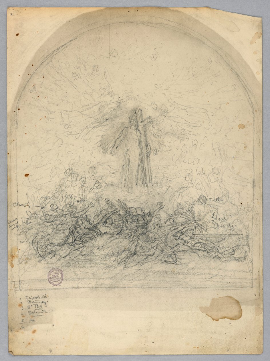Szkic Wniebowstąpienia autorstwa Francis Augustus Lathrop