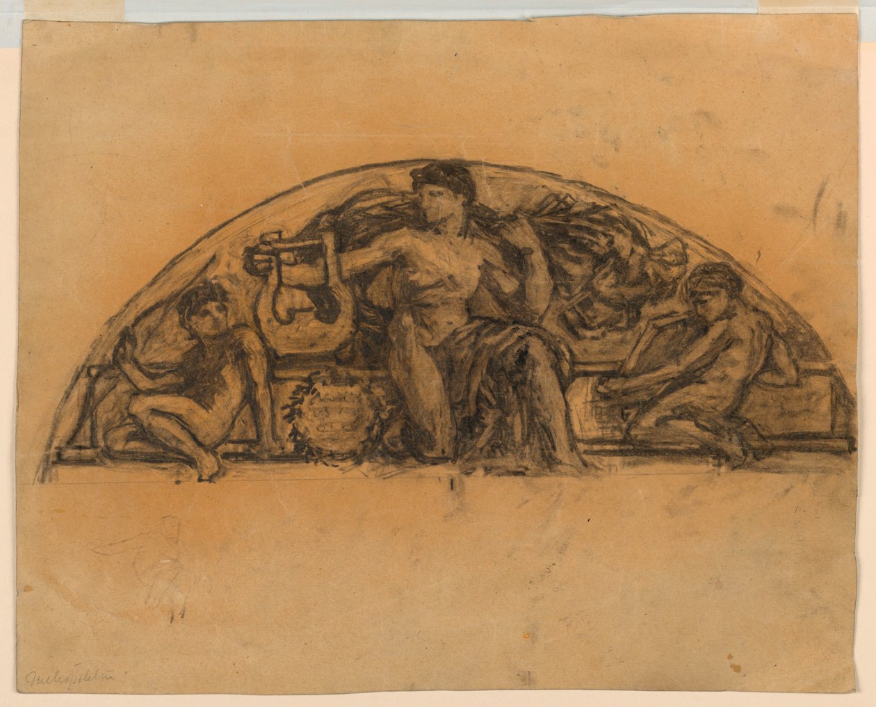 Studium dla „Apollo”, Metropolitan Opera, Nowy Jork, NY autorstwa Francis Augustus Lathrop