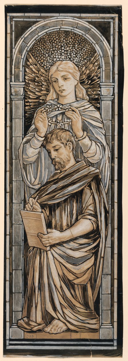 Studium dla okna pamięci Goddarda w kościele św. Jana w Providence, Rhode Island autorstwa Francis Augustus Lathrop