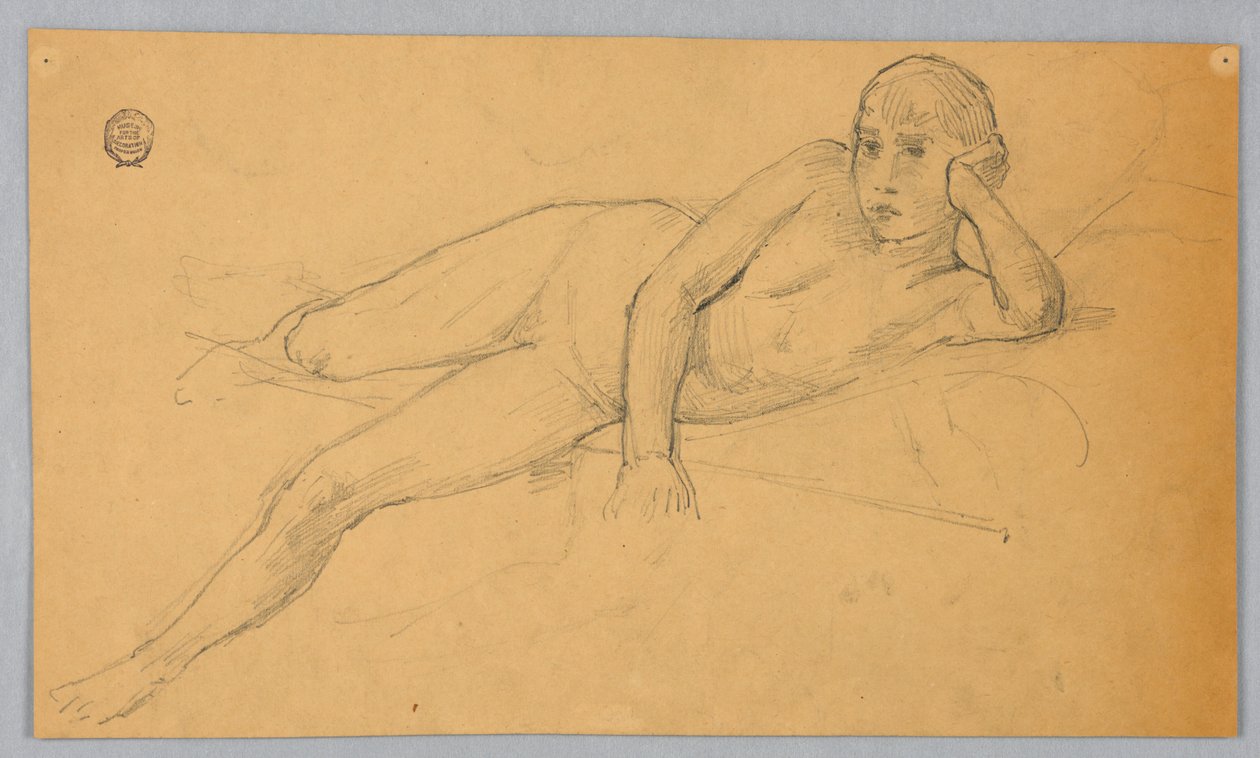 Badanie nagiej figury autorstwa Francis Augustus Lathrop