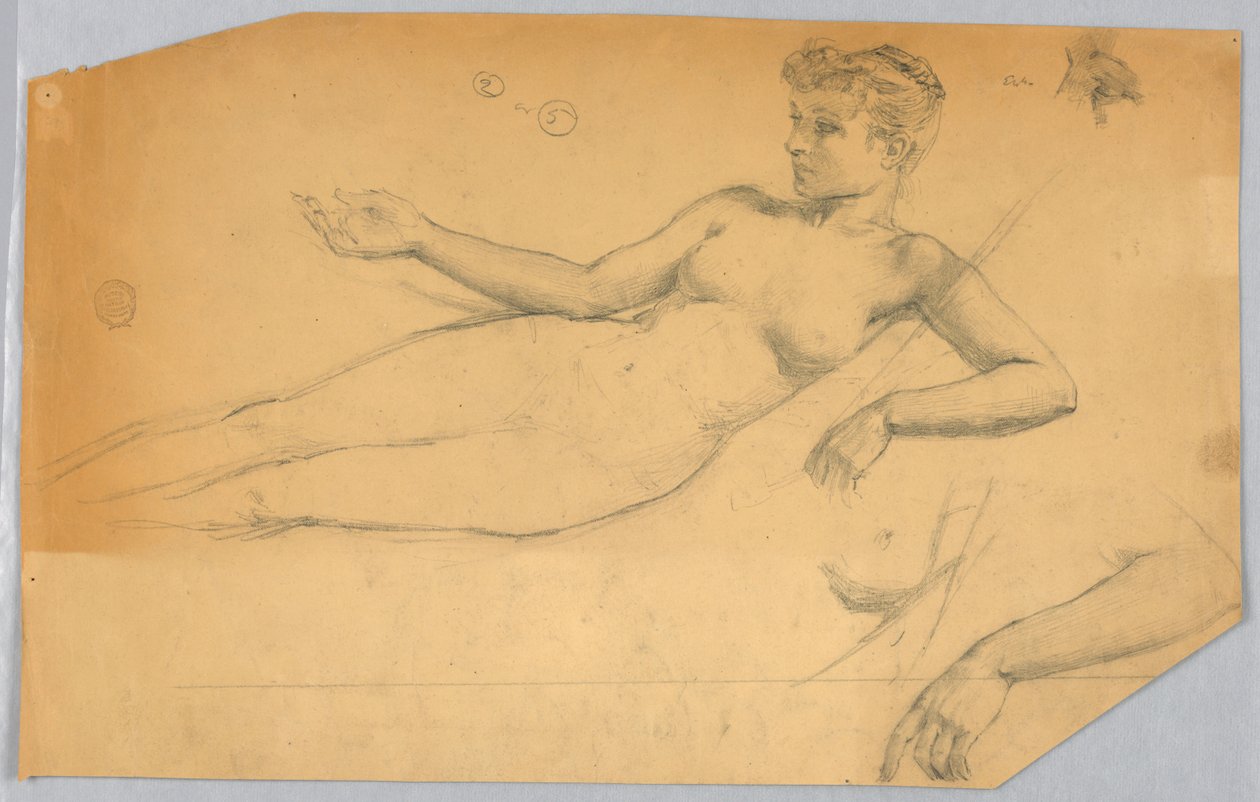 Badanie nagiej figury autorstwa Francis Augustus Lathrop