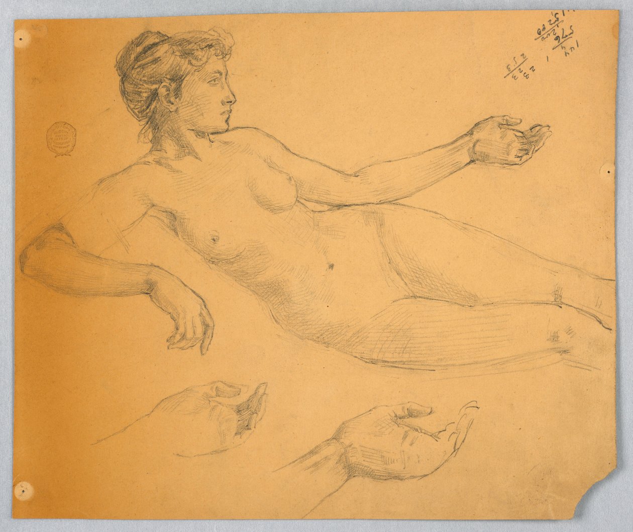 Badanie nagiej figury autorstwa Francis Augustus Lathrop