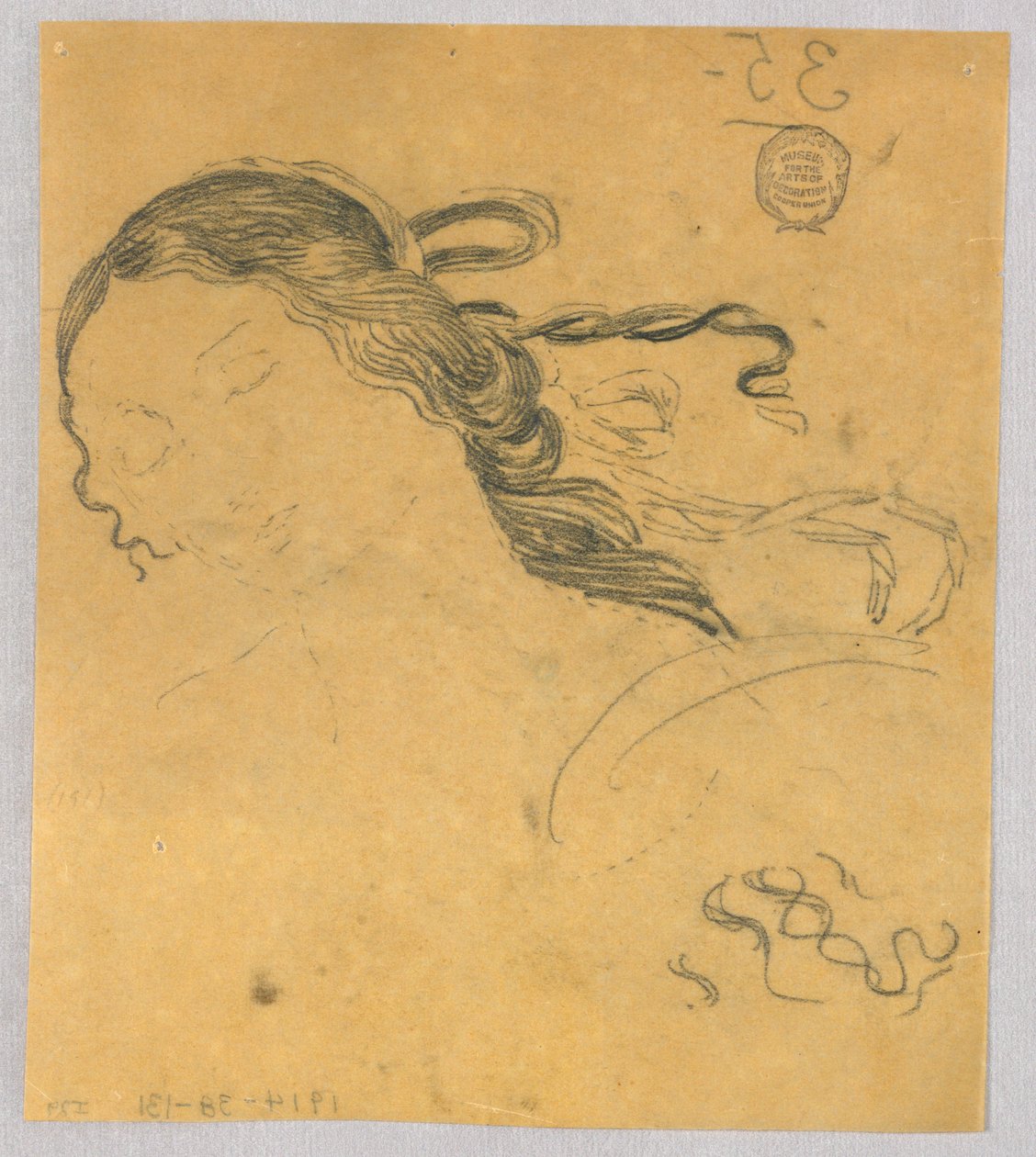 Badanie kobiecych włosów autorstwa Francis Augustus Lathrop