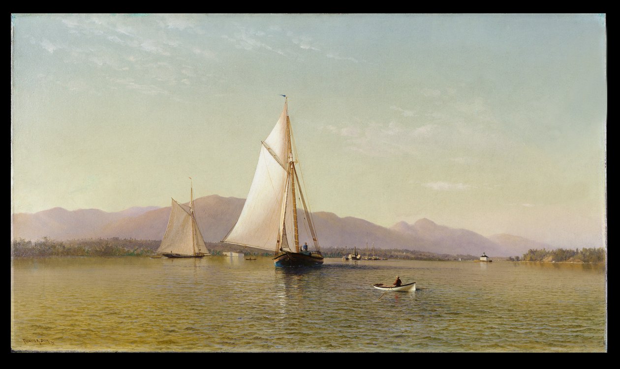 Hudson w Tappan Zee, 1876 autorstwa Francis Augustus Silva