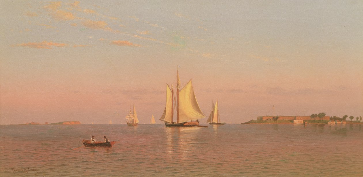 Widok na Boston Harbour w pobliżu Castle Island autorstwa Francis Augustus Silva