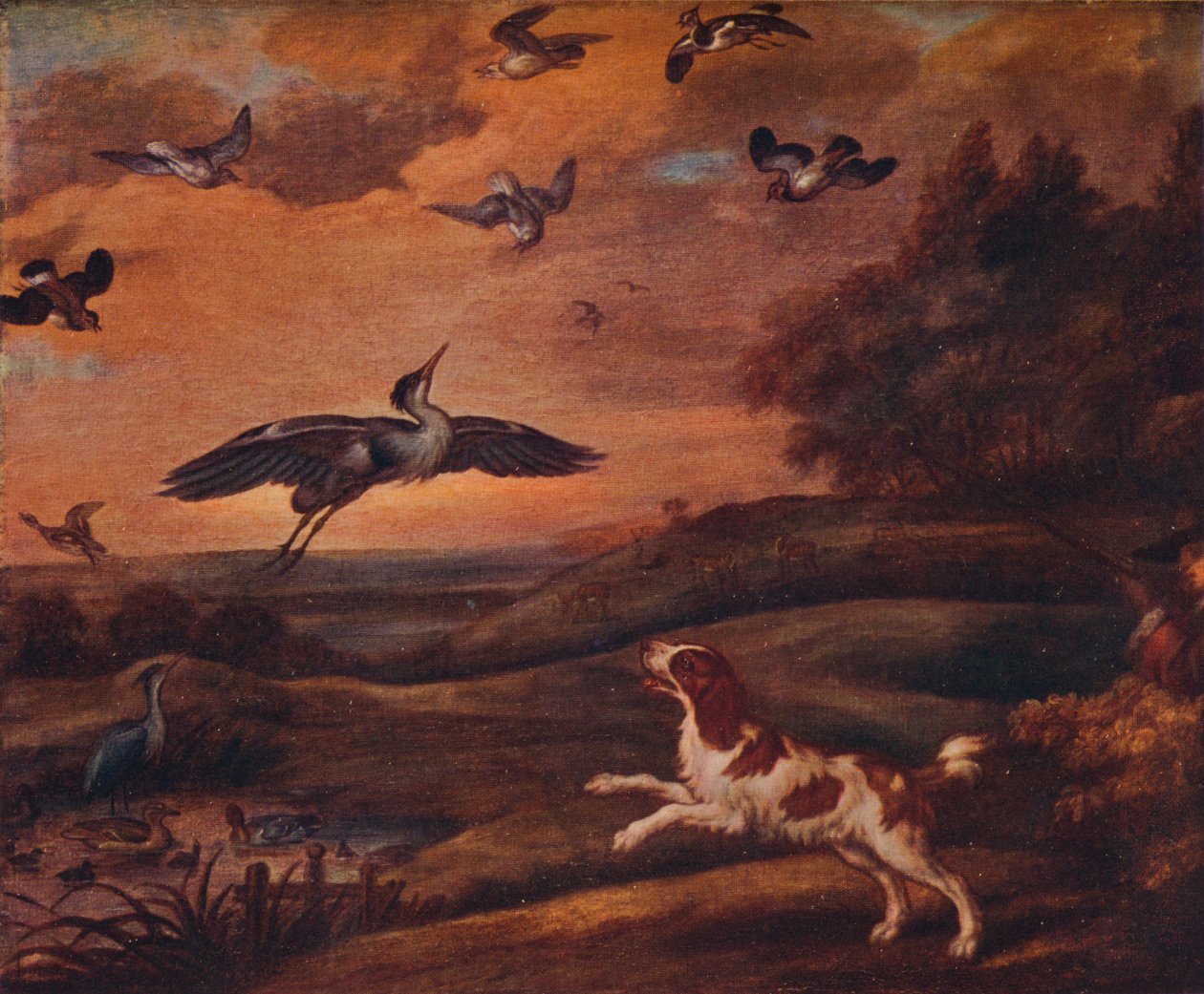 Strzelanie do siewki, koniec XVII wieku, 1922 autorstwa Francis Barlow