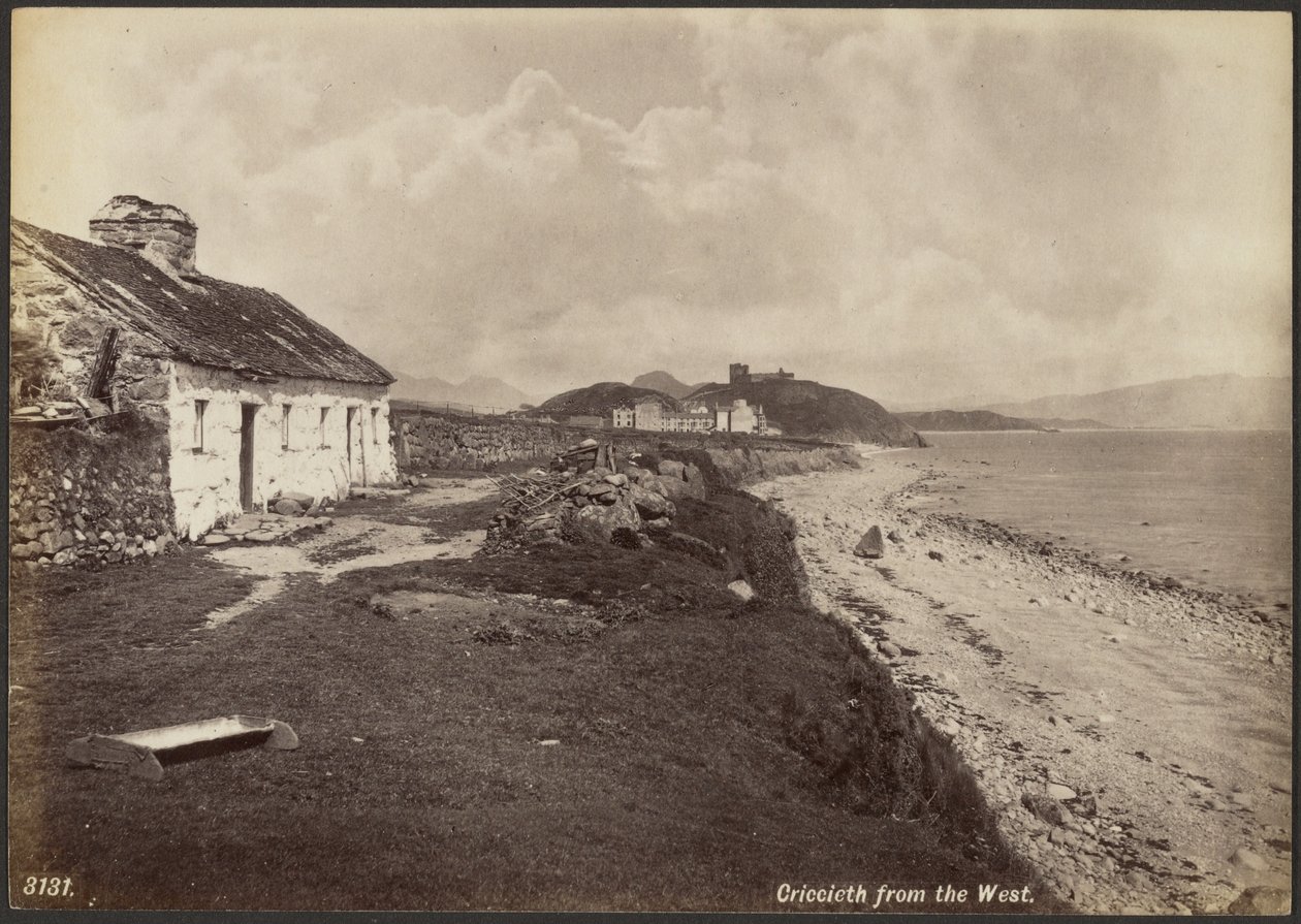 Criccieth od zachodu autorstwa Francis Bedford