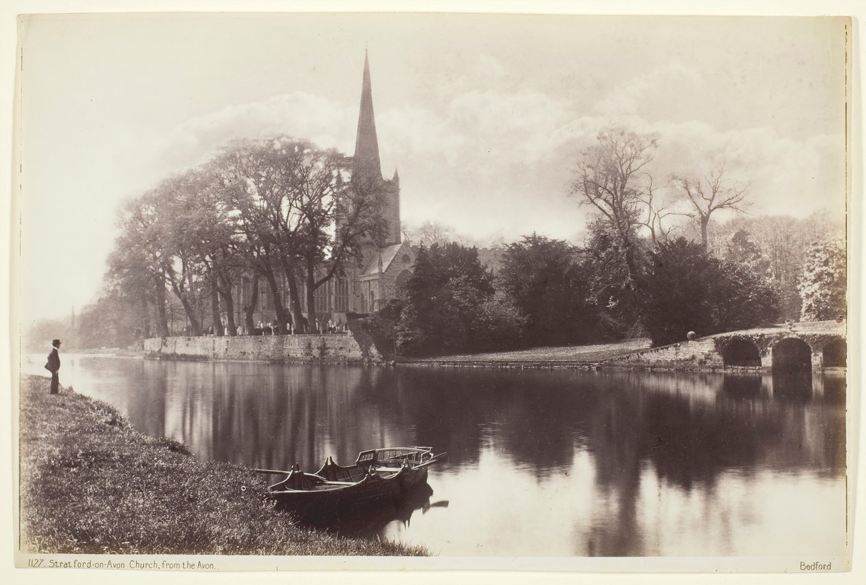 Stratford-on-Avon, Kościół z Avon, 186094. autorstwa Francis Bedford