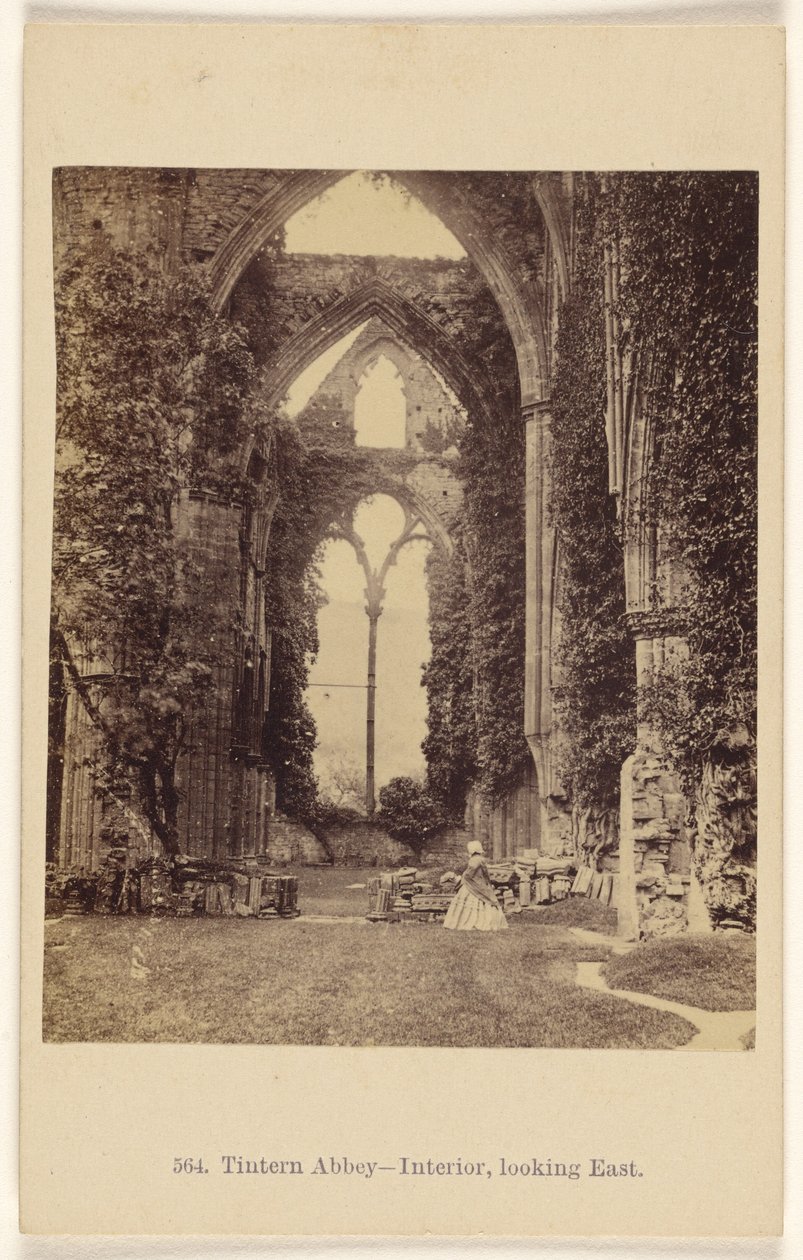Opactwo Tintern - wnętrze, widok na wschód autorstwa Francis Bedford