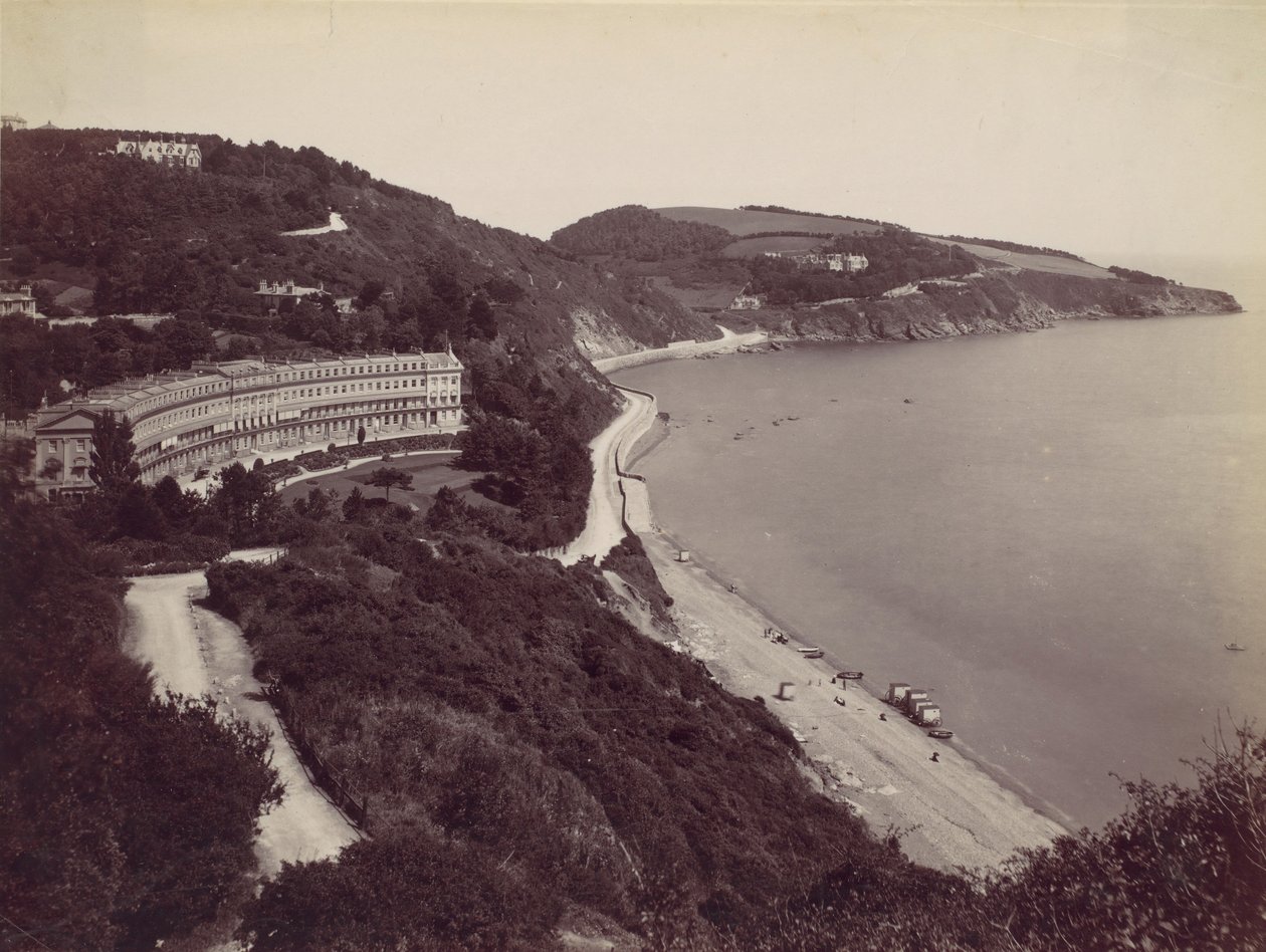 Torquay, Hesketh Crescent i Meadfoot, lata 70. XIX wieku. autorstwa Francis Bedford