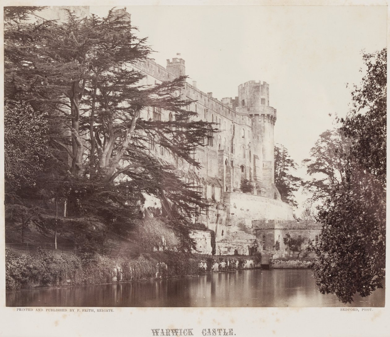 Zamek Warwick, ok. 1857 (druk albumowy) autorstwa Francis Bedford