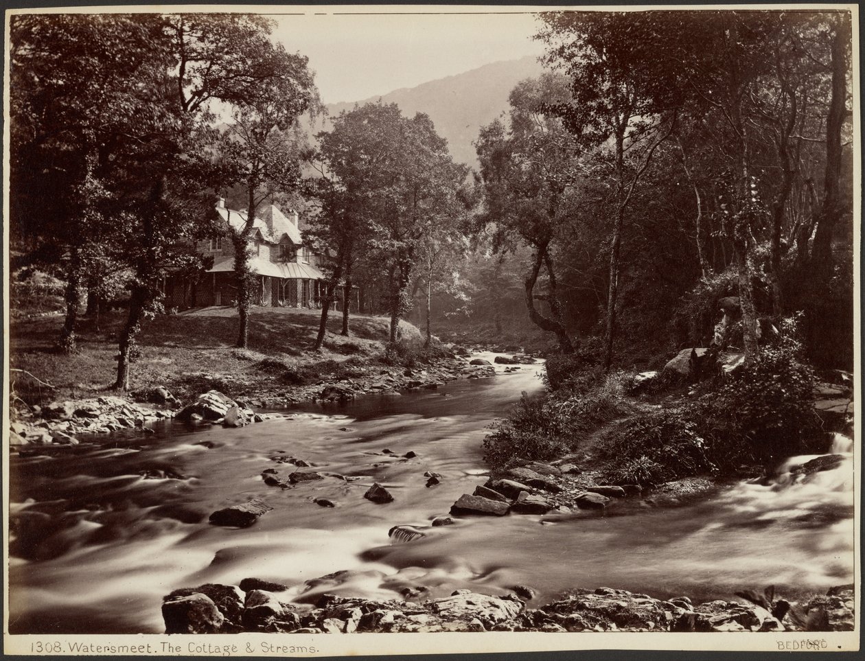 Watersmeet, The Cottage i Streams autorstwa Francis Bedford