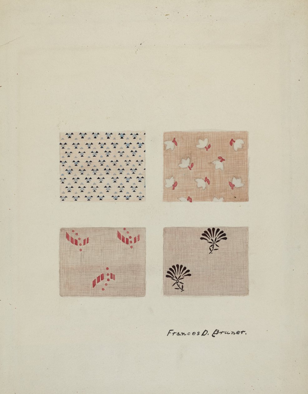 Drukowane Tekstylia autorstwa Francis Bruner