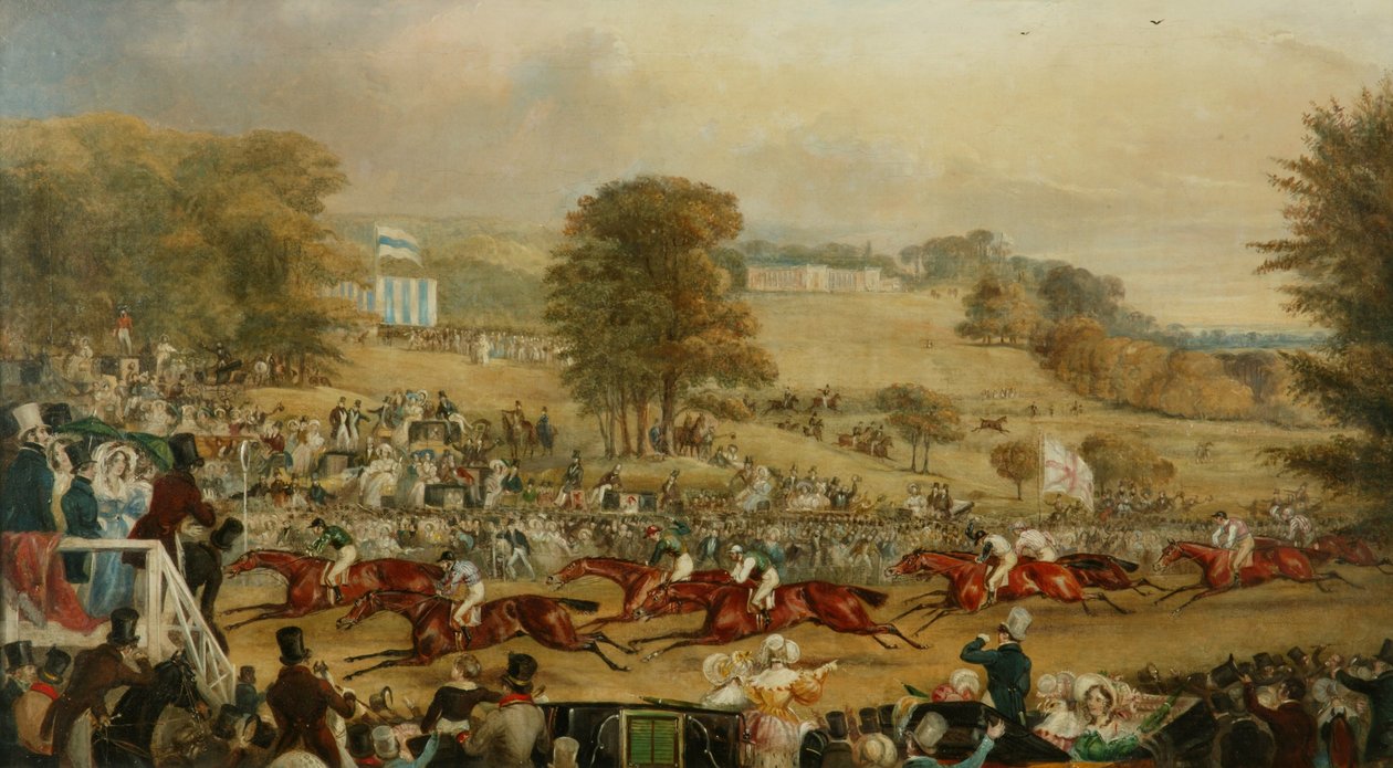 Wyścigi Heaton Park, Manchester (olej na płótnie) autorstwa Francis Calcraft Turner