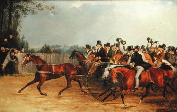 „Nonpareil” kłusem 100 mil na Sunbury Common autorstwa Francis Calcraft Turner