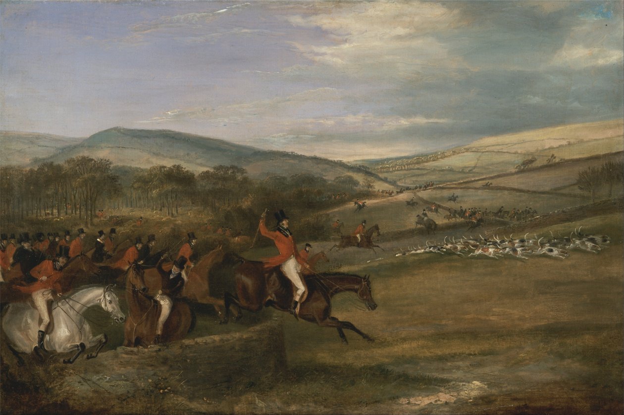 Polowanie w Berkeley, 1842 r: Full Cry autorstwa Francis Calcraft Turner
