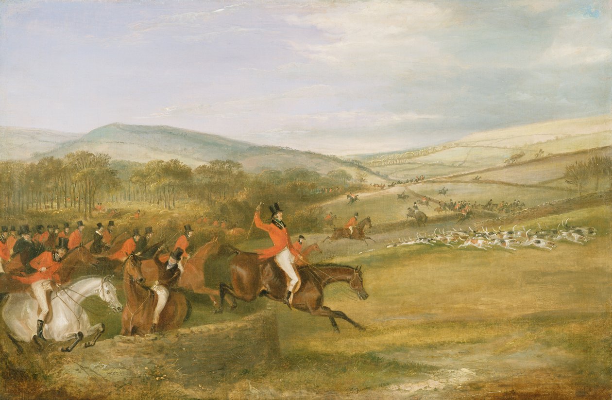 Polowanie na Berkeley, Pełny płacz, 1842 autorstwa Francis Calcraft Turner