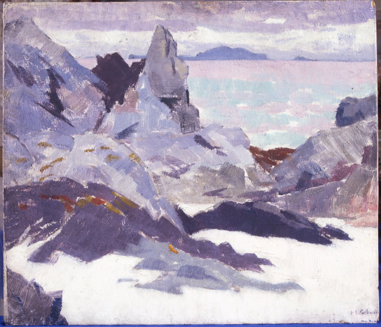 Cathedral Rock, Iona (olej na płótnie) autorstwa Francis Campbell Boileau Cadell