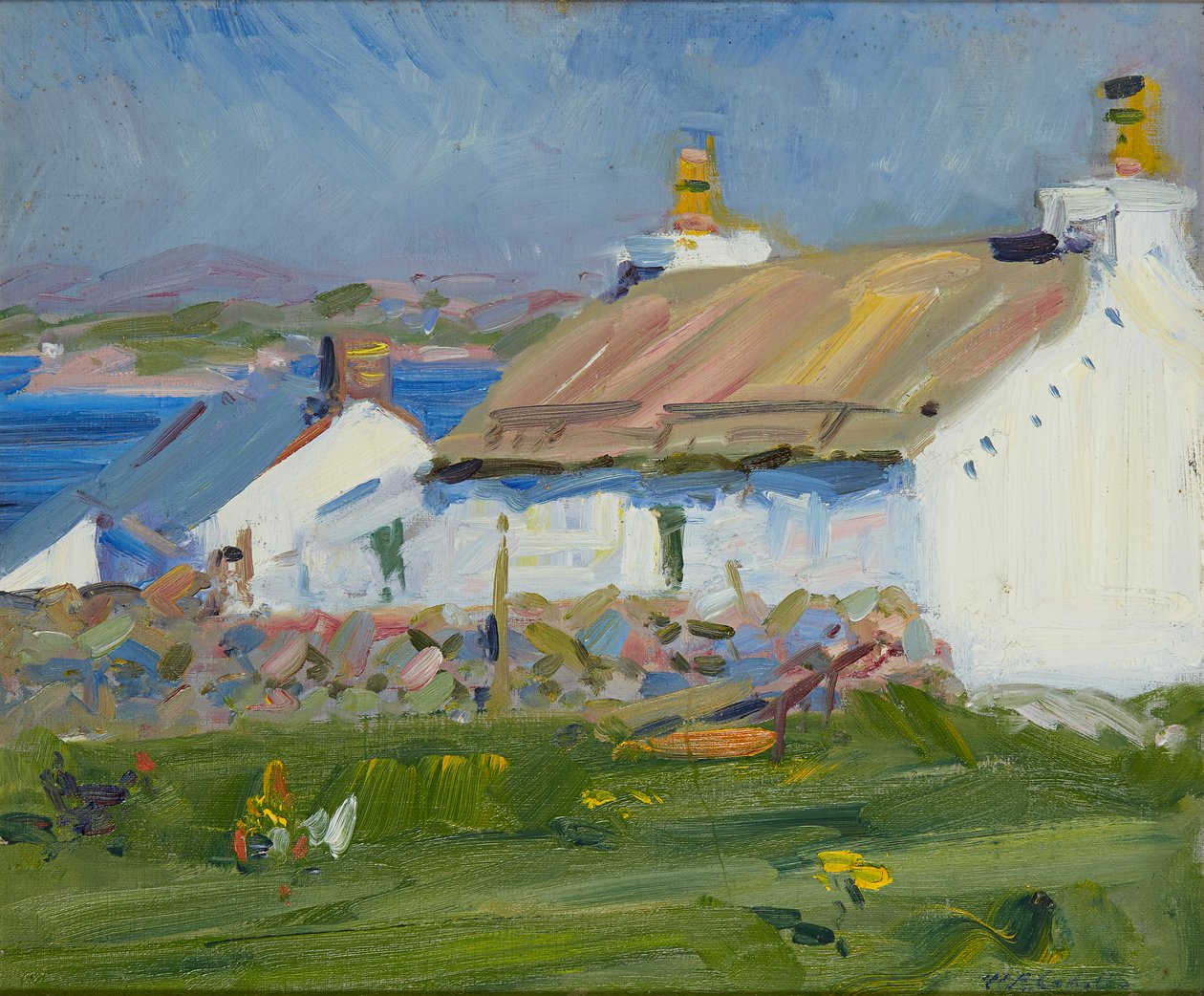 Crofts, Iona (olej na pokładzie) autorstwa Francis Campbell Boileau Cadell
