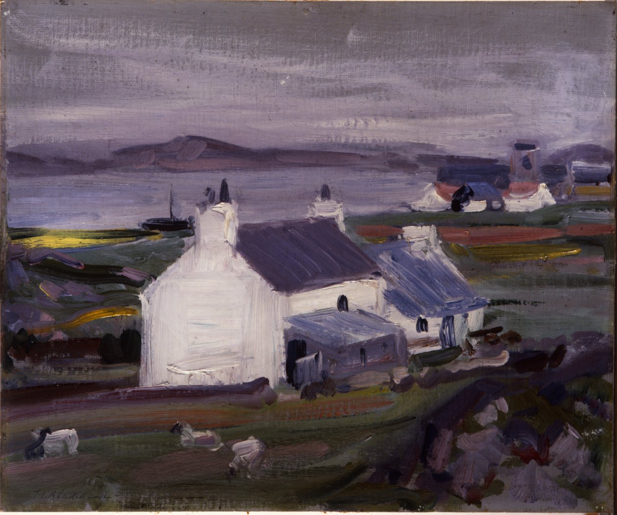 Gospodarstwo rolne, Iona, Auchabhaich Croft (olej na płótnie) autorstwa Francis Campbell Boileau Cadell