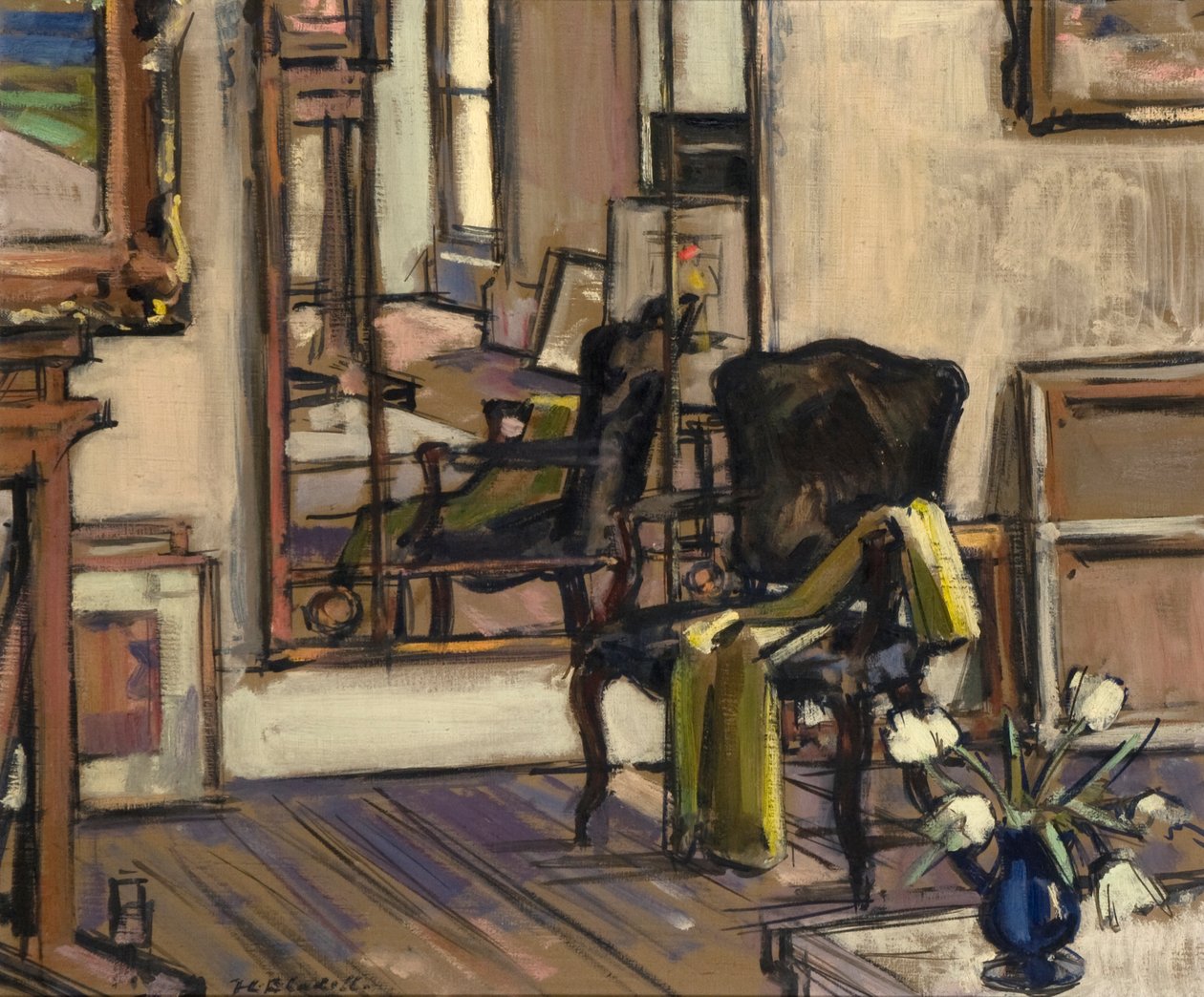 Wnętrze, Regent Terrace, Edynburg, 1932-33 autorstwa Francis Campbell Boileau Cadell