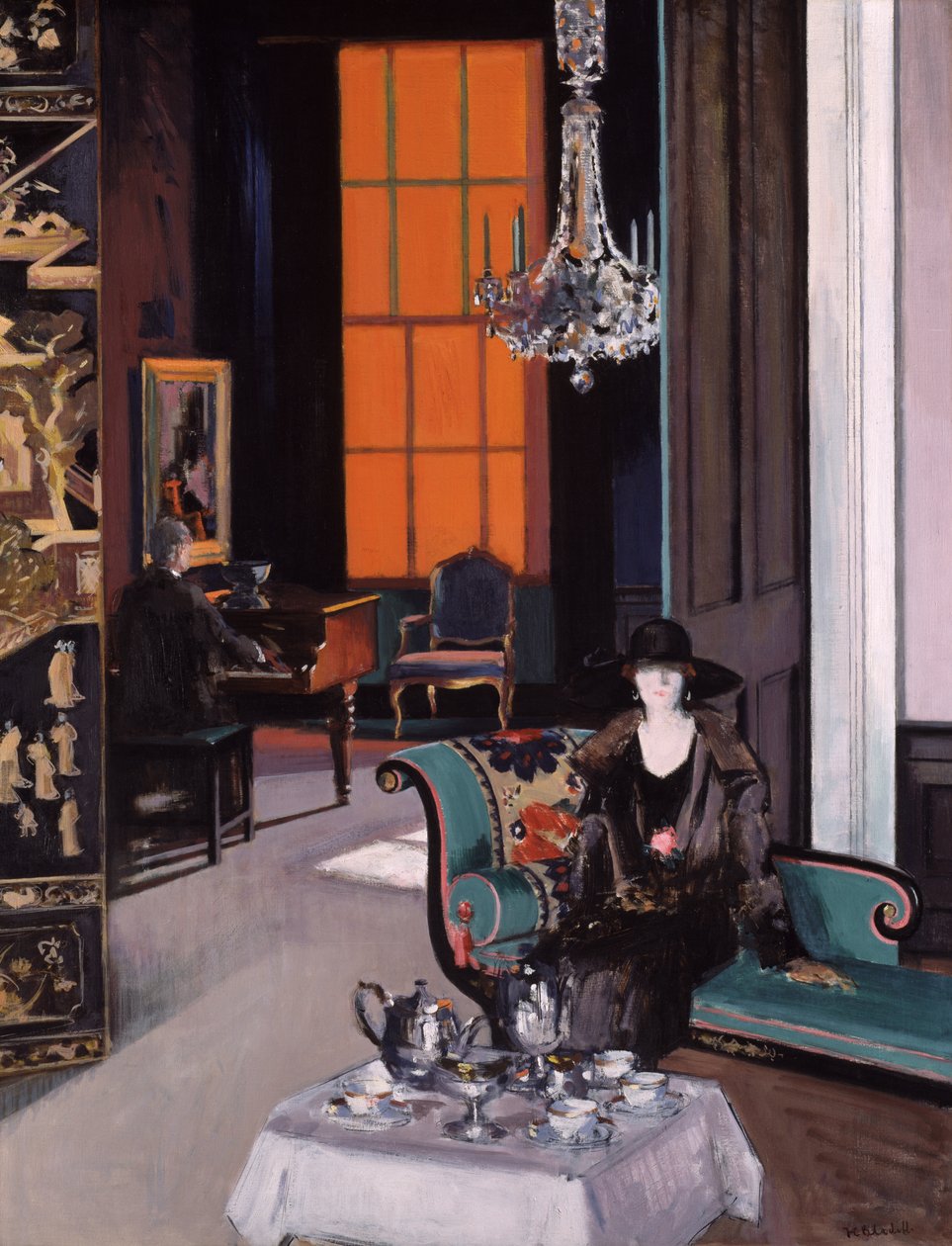 Wnętrze: Pomarańczowa żaluzja, ok. 1928 (olej na płótnie) autorstwa Francis Campbell Boileau Cadell
