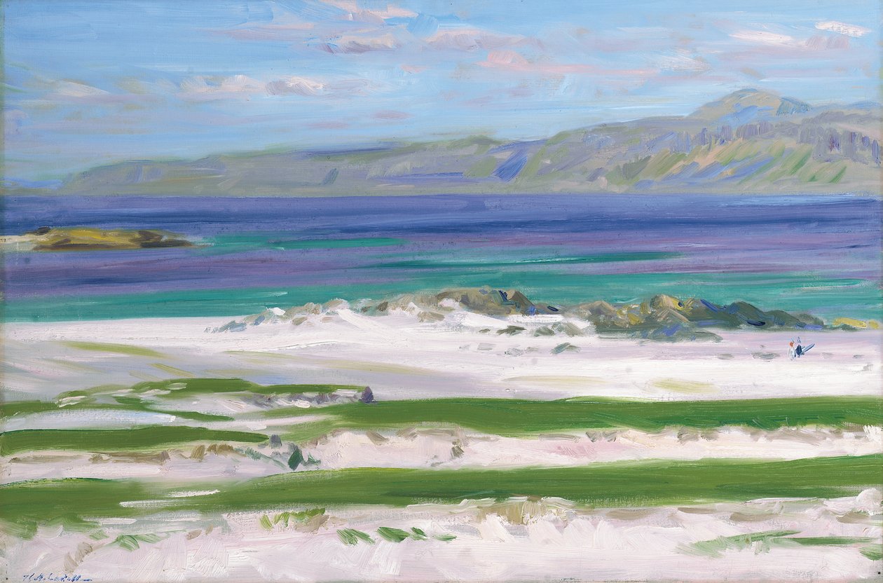 Iona Sound i Ben More (olej na płótnie) autorstwa Francis Campbell Boileau Cadell