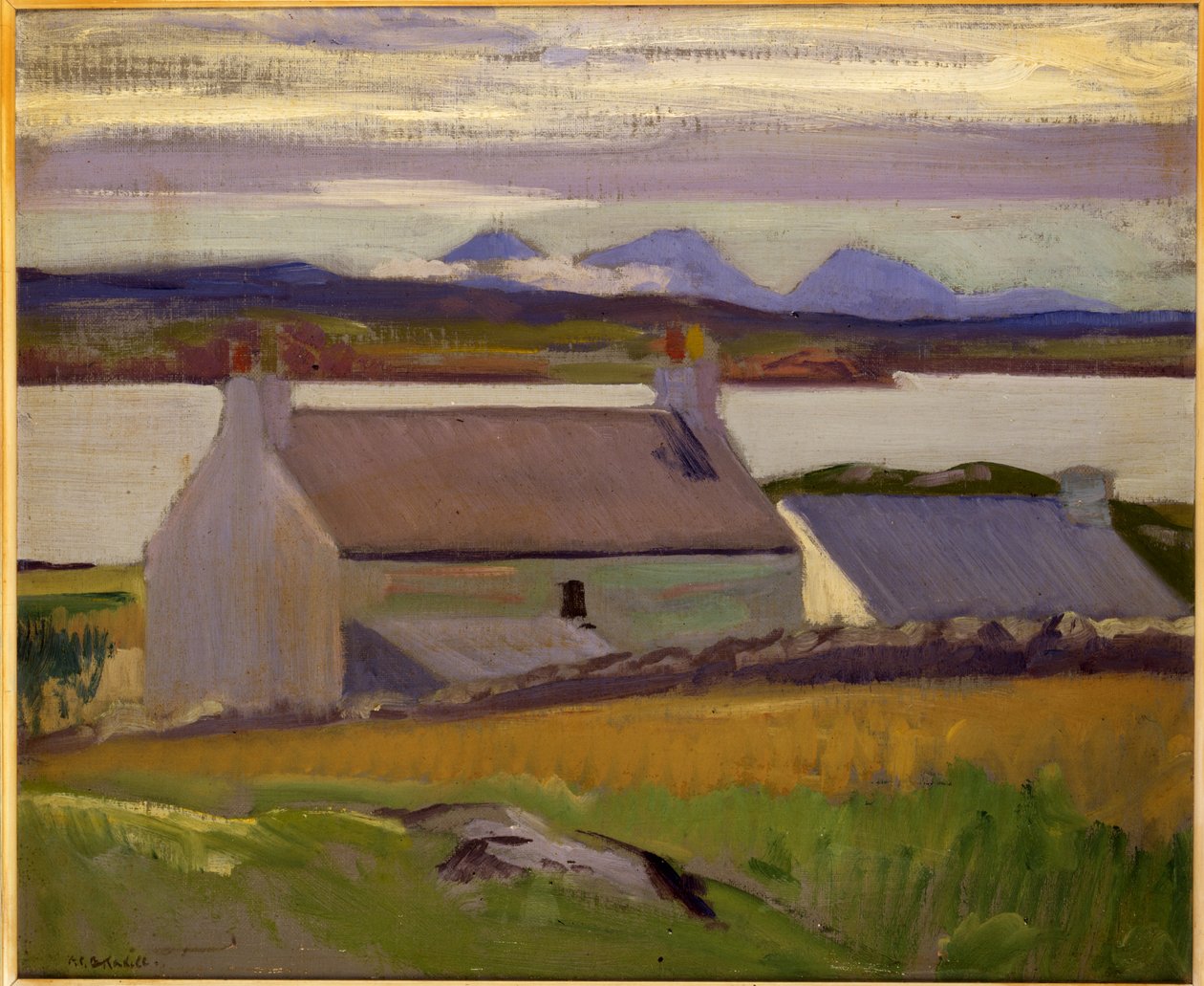 Zmrok, Iona, dalej Paps of Jura (olej na płótnie) autorstwa Francis Campbell Boileau Cadell
