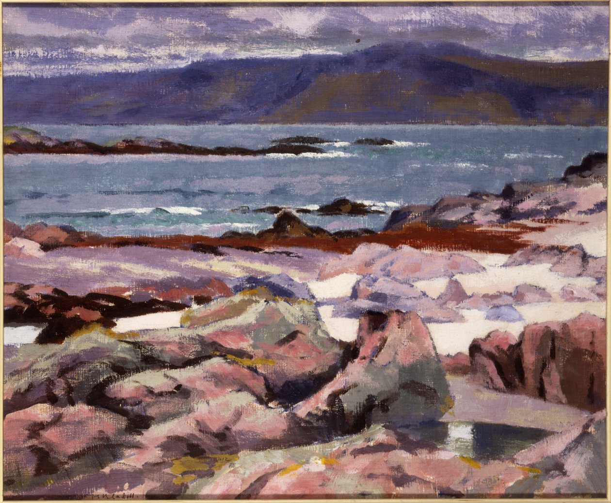 Dźwięk Iony, Burg z północnego brzegu (olej na płótnie) autorstwa Francis Campbell Boileau Cadell