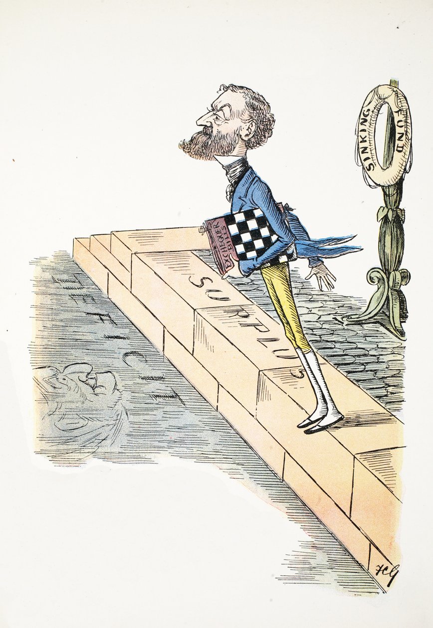 Duże F, ilustracja z Alfabetu Struwwelpetera, wiersz Harolda Begbiego (1871-1929) autorstwa Francis Carruthers Gould