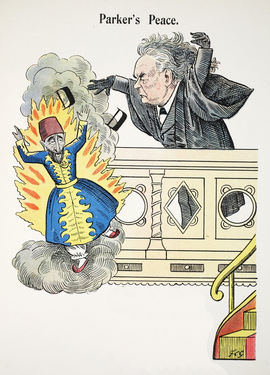 Pokój Parkera, ilustracja z Alfabetu Struwwelpetera, wiersz Harolda Begbiego (1871-1929) autorstwa Francis Carruthers Gould