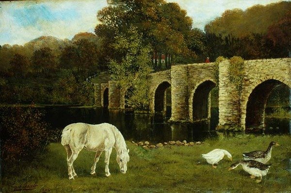 Most na rzece Stour autorstwa Francis Cecil Boult