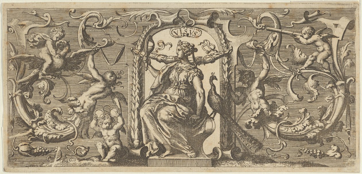 Wzrok Visus, z Five Senses Five Senses, ca. 1655 autorstwa Francis Cleyn