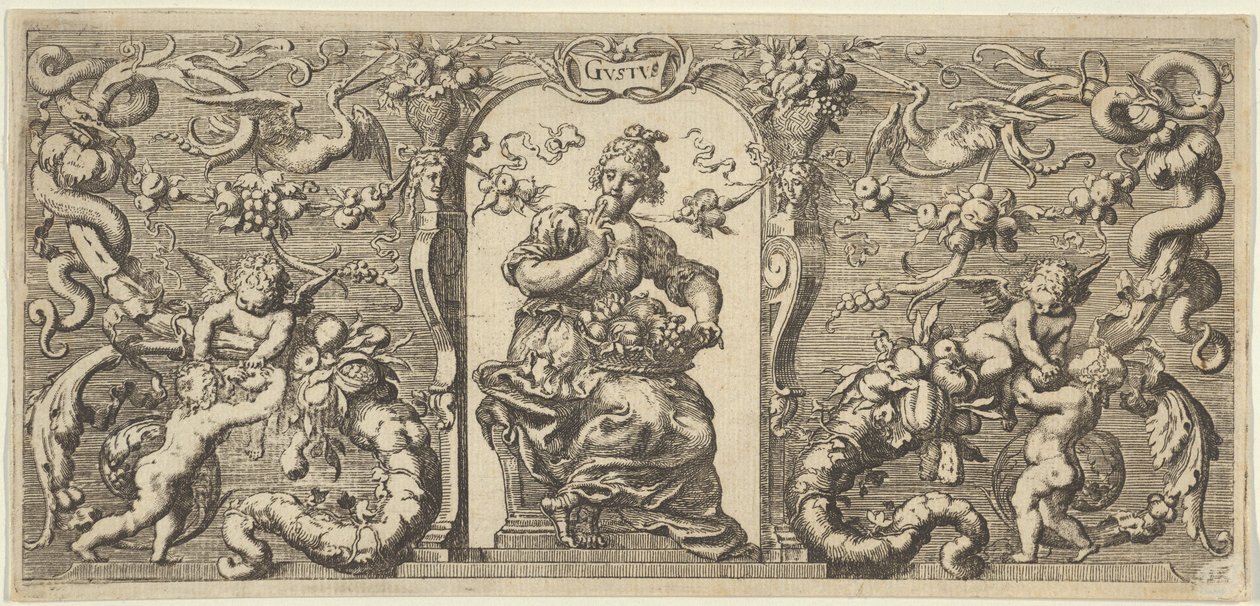 Smak Smaku, z Five Senses Five Senses, ca. 1655 autorstwa Francis Cleyn