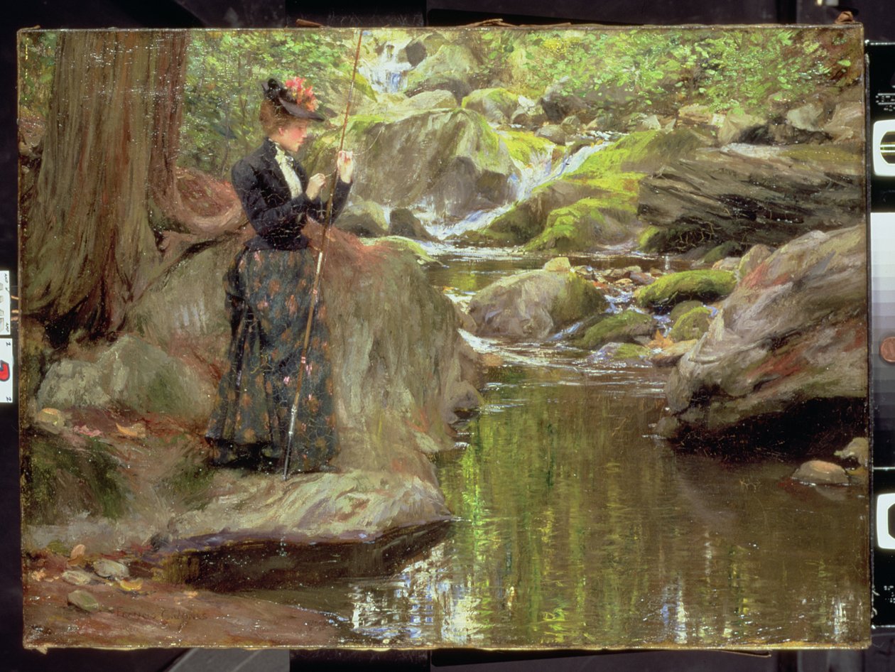 Baiting the Line (olej na płótnie) autorstwa Francis Coates Jones