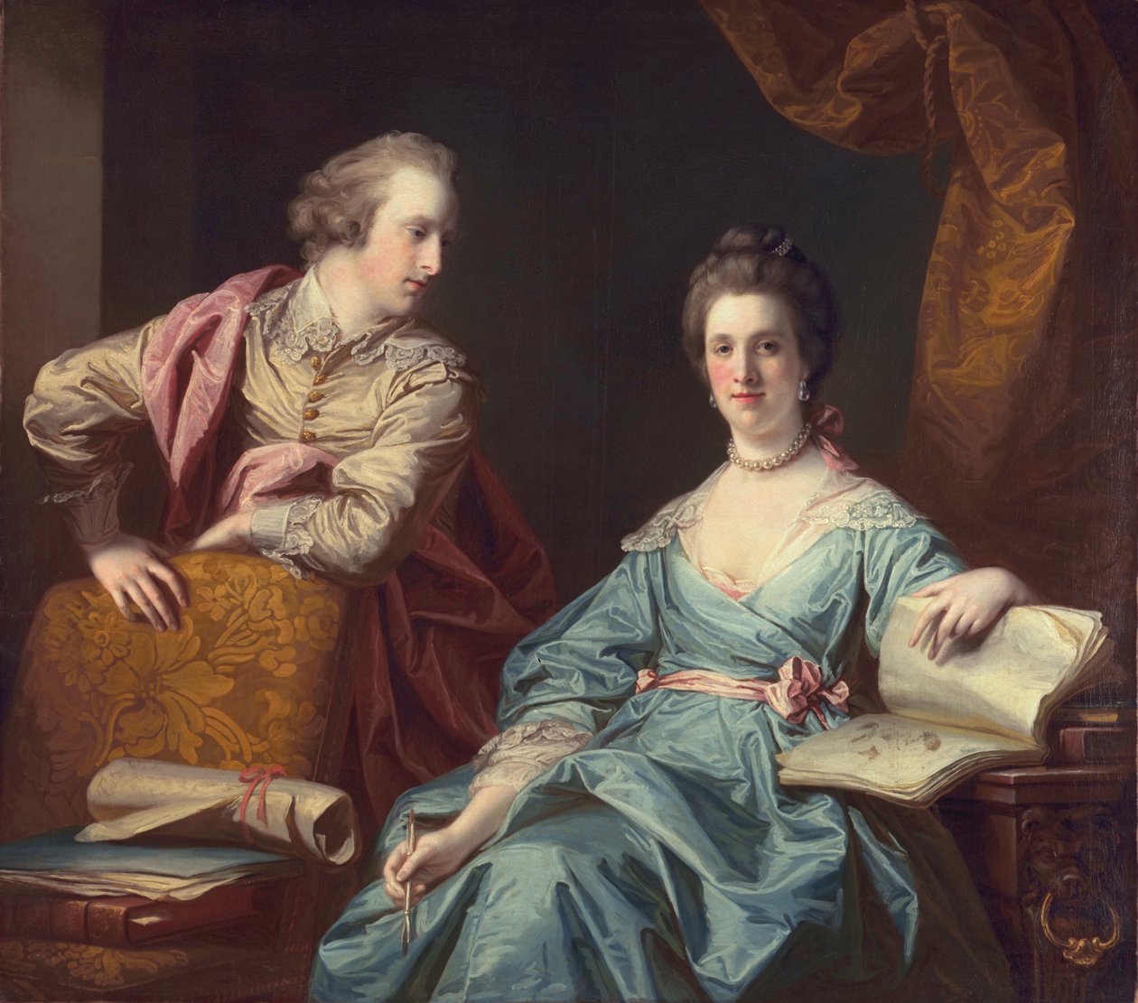 Isabel i Thomas Crathorne, 1767 autorstwa Francis Cotes