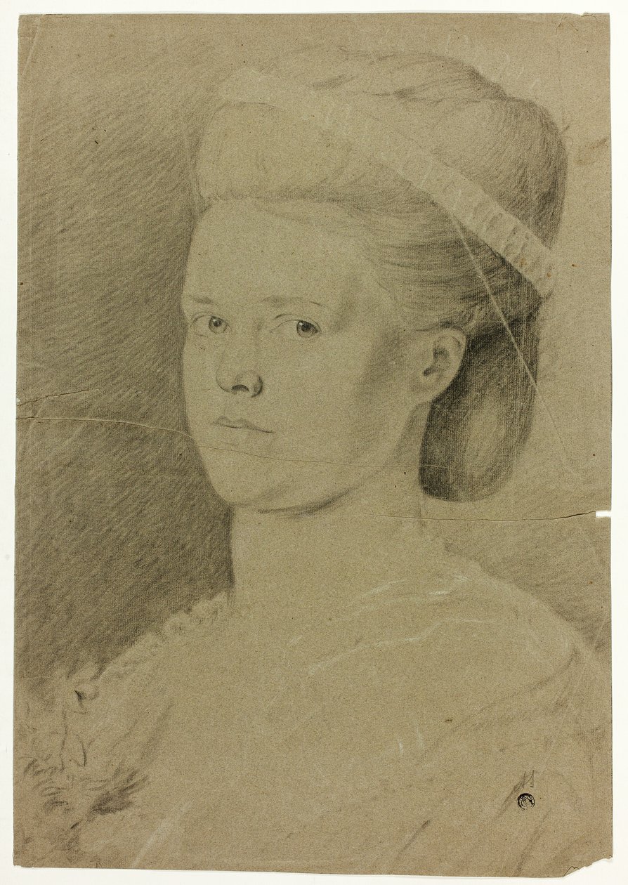 Portret popiersie młodej kobiety autorstwa Francis Cotes