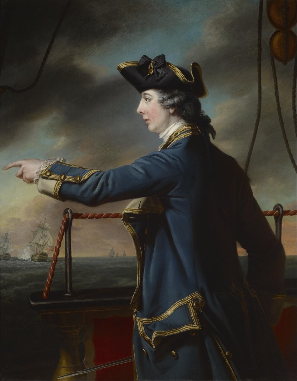 Portret kapitana Edwarda Knowlesa, R.N. (1742-1762) autorstwa Francis Cotes