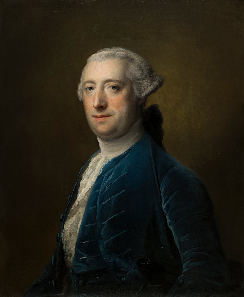 Portret pułkownika Kinneara z 50 Pułku Piechoty, ok. 1746-70 (olej na płótnie) autorstwa Francis Cotes