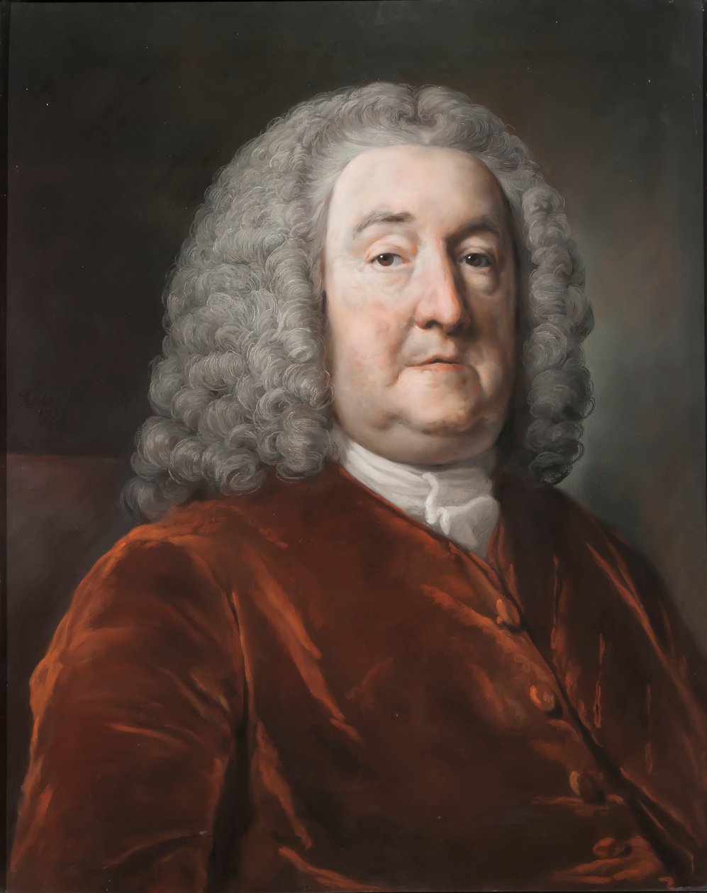 Portret Sir Edwarda Hulse, I baroneta, 1757 (pastel na papierze) autorstwa Francis Cotes