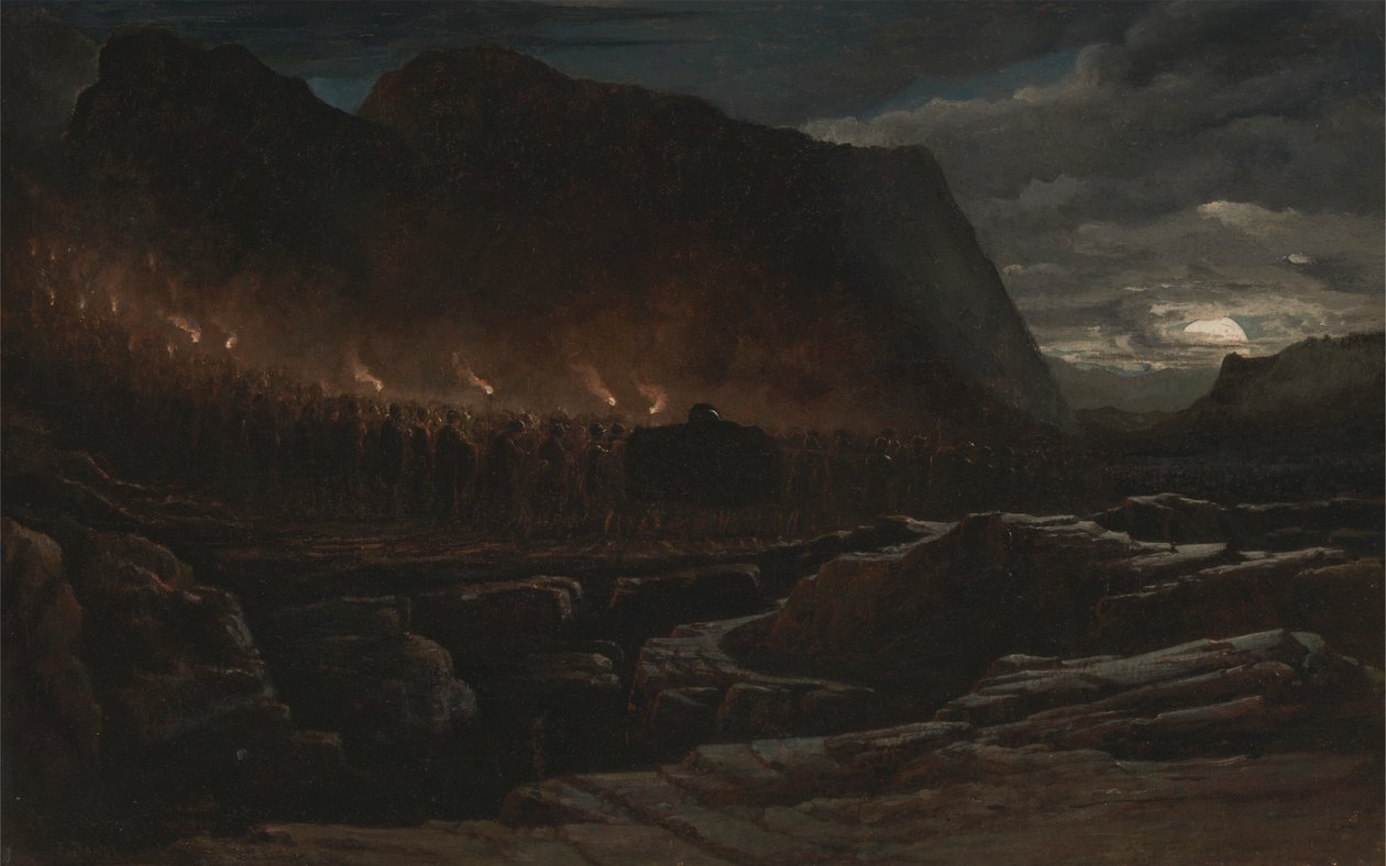 Pogrzeb wodza gór autorstwa Francis Danby