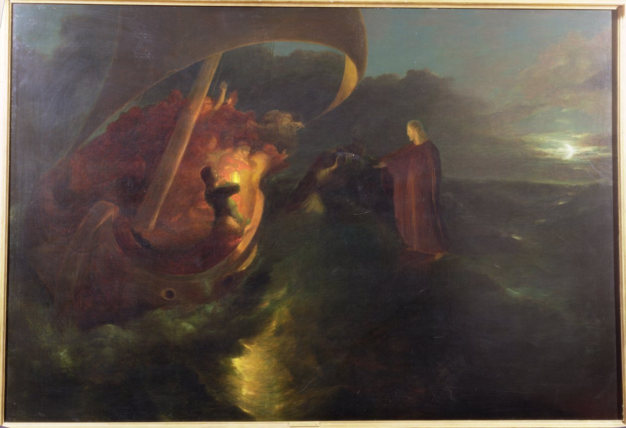 Chrystus chodzący po Jeziorze Galilejskim autorstwa Francis Danby